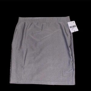 Cute Reflective-style mini skirt.